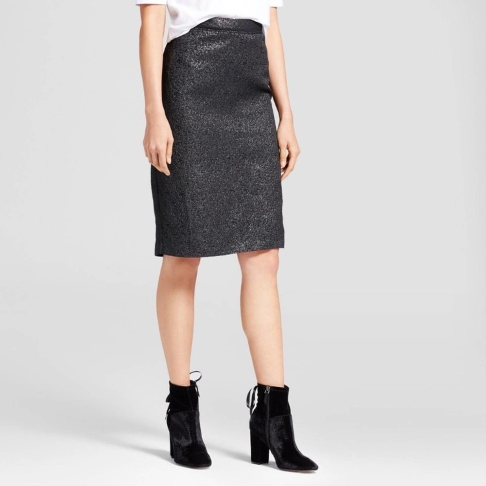 Who what where metallic pencil skirt